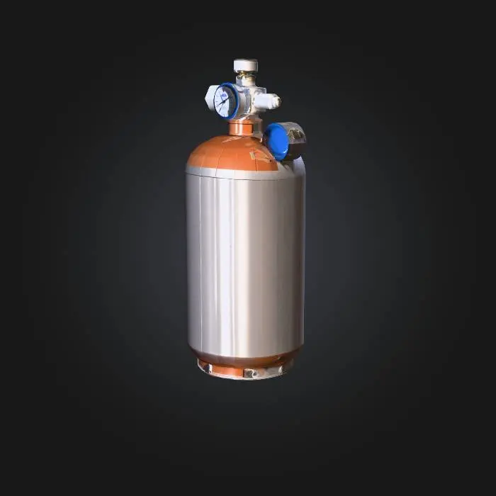 3D model for Bombona de oxigeno para recarga en traje espacial marte