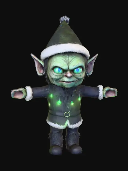 3D model for Grumpy Christmas Elf