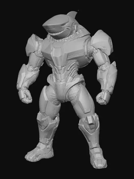 3D model for squalo robot con armi