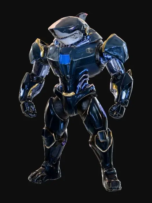 3D model for squalo robot con armi