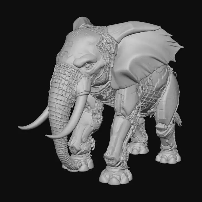 3D model for elefante cattivo robot mutante