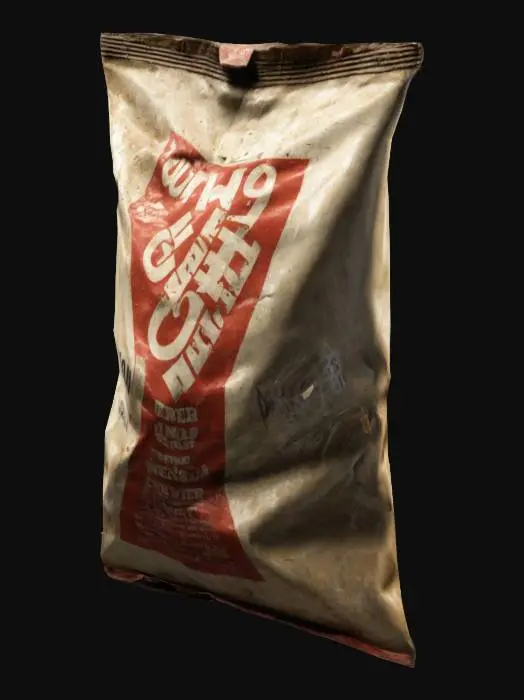 3D model for Old Chip bag, realistic, dirty