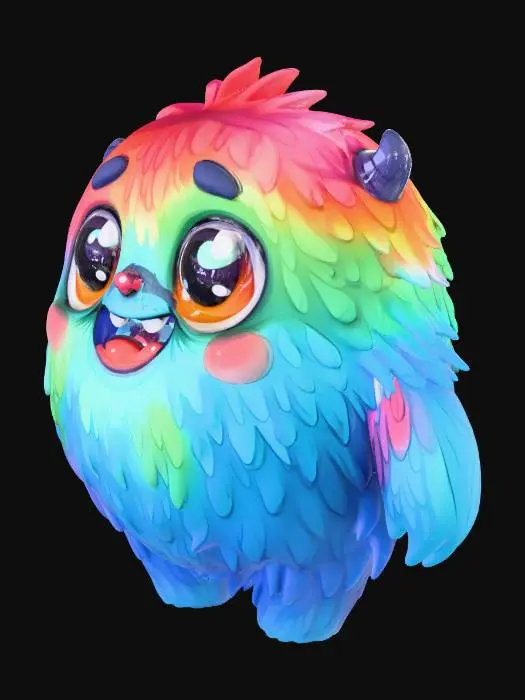3D model for Rainbow Fuzzball