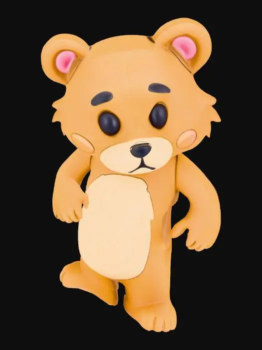 3D model for raccoon, flexible arms and legs, 
keychain, looks cute, smooth