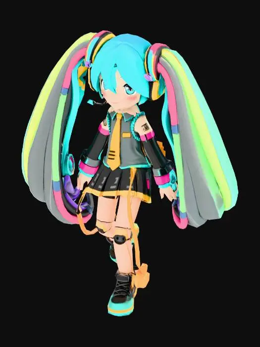 3D model for Vocaloid Chibi Character