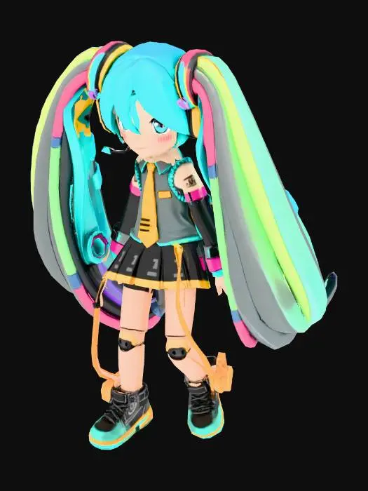 3D model for Vocaloid Chibi Character