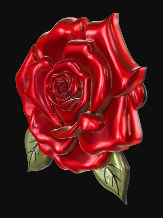 3D model for Rose Blossom