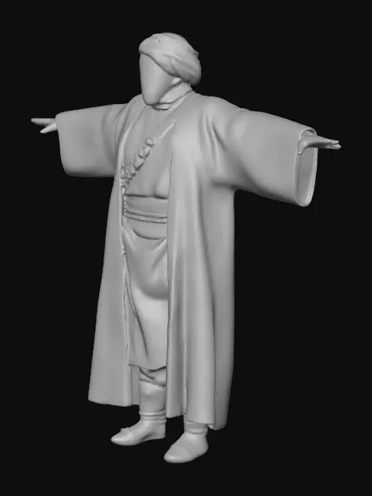 3D model for do not reconstruct the face, keep the mask area unchanged, blank face, covered face