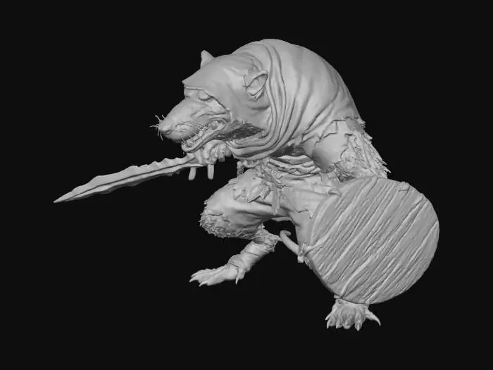 3D model for Shady Wererat Warrior