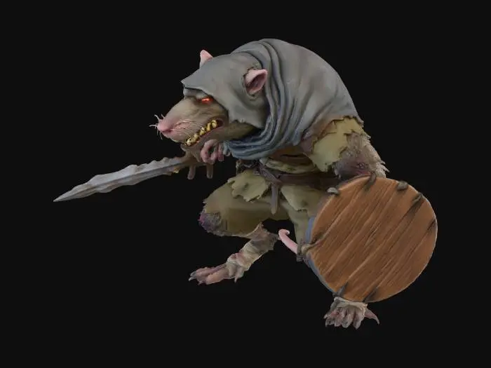 3D model for Shady Wererat Warrior