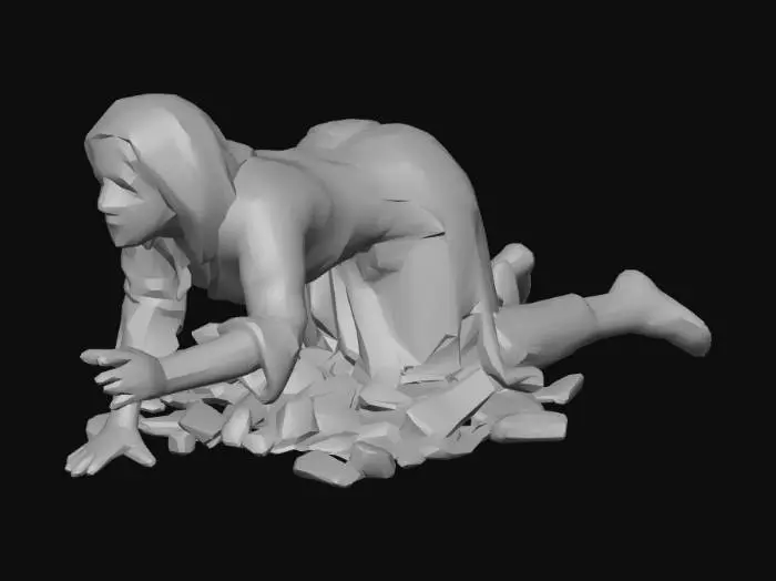 3D model for Hellscape Lost Soul Statue