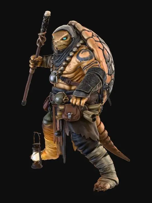 3D model for Tortle Monk #thanksgiving#