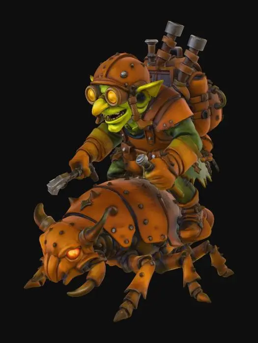 3D model for Goblin Mechanic Rider