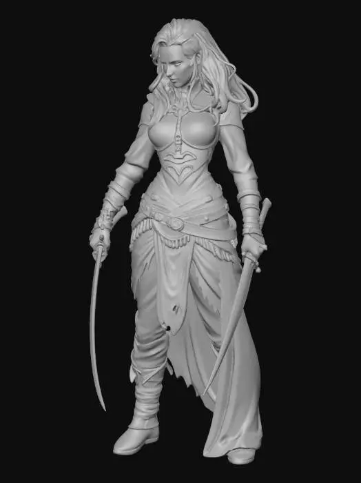 3D model for Drow Elf Guardian
