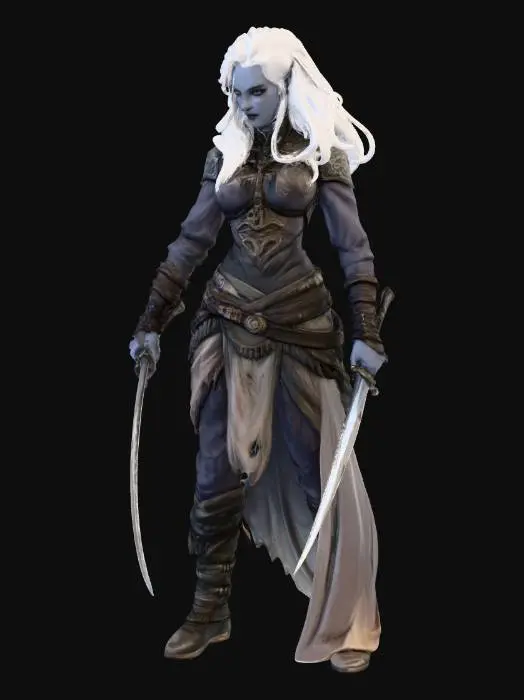 3D model for Drow Elf Guardian
