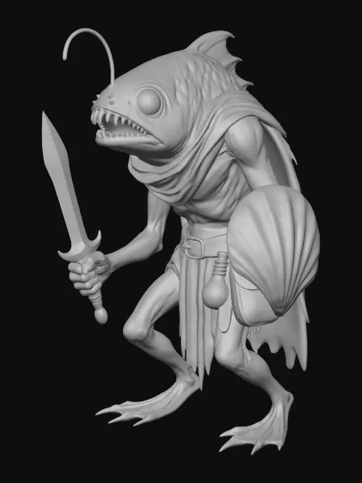 3D model for Angler Kuo-toa Warrior
