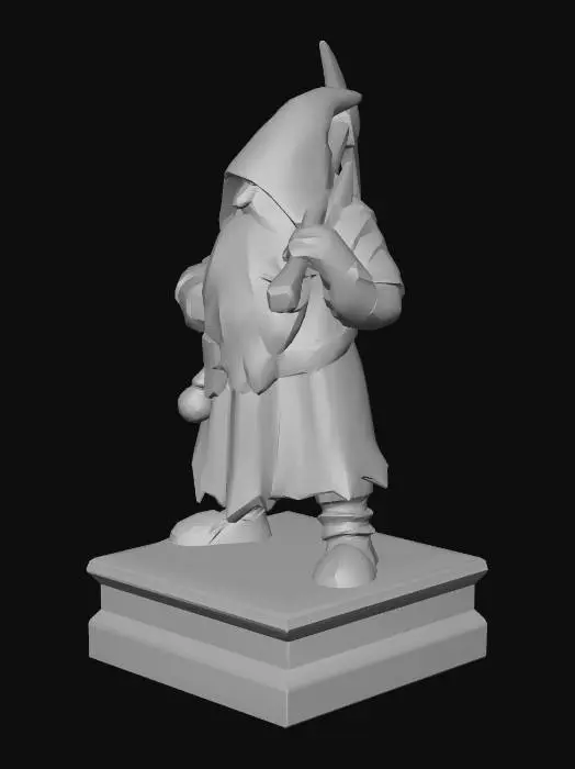 3D model for Mining Dwarf Statue