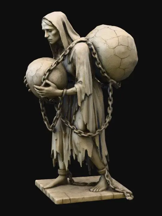 3D model for Woman Burdened by Chains