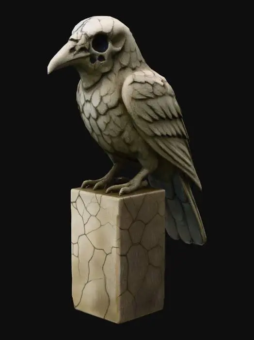 3D model for Afterlife Raven Statue