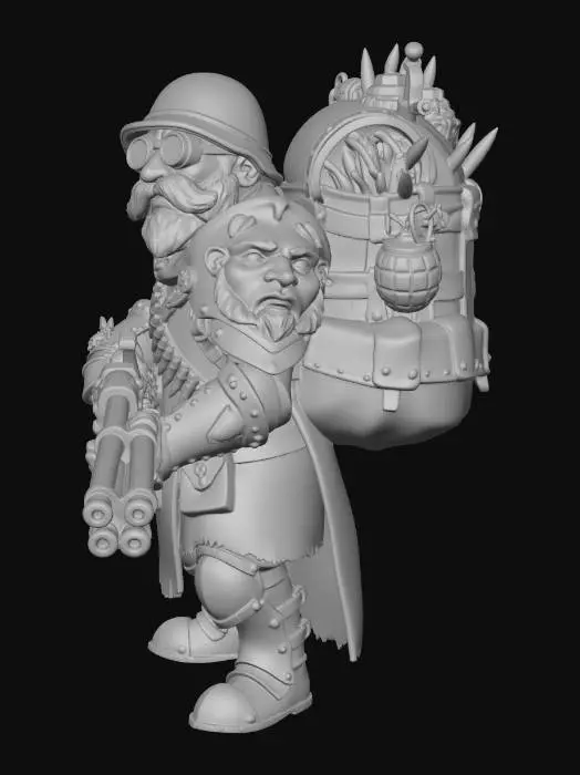 3D model for Ironbeard the Wasteland Gunner