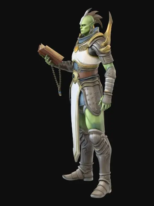 3D model for Tomebound Orc Woman Cleric