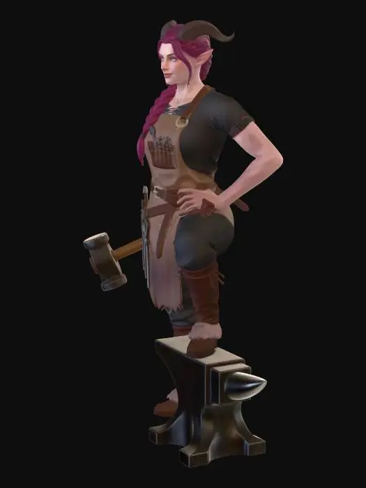 3D model for Horned Smith at the Anvil