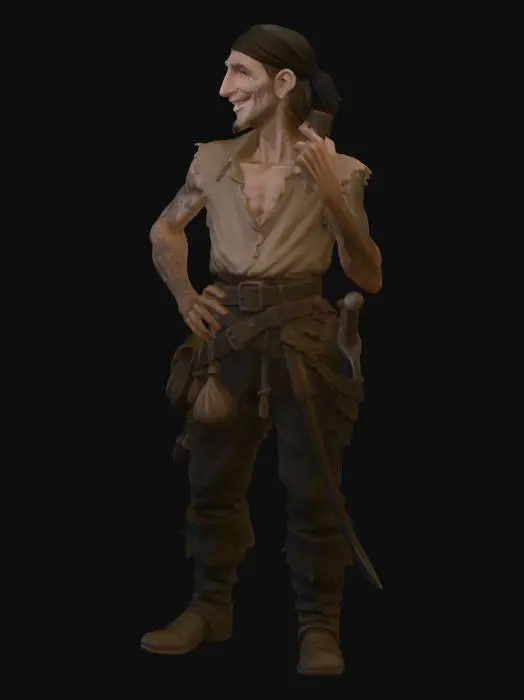 3D model for Smiling Salty Sailor