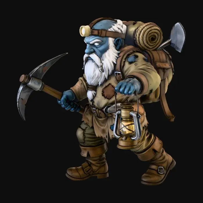 3D model for Duergar Miner A #thanksgiving#