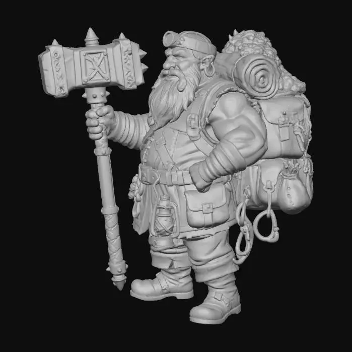 3D model for Duergar Dwarf Miner B #thanksgiving#