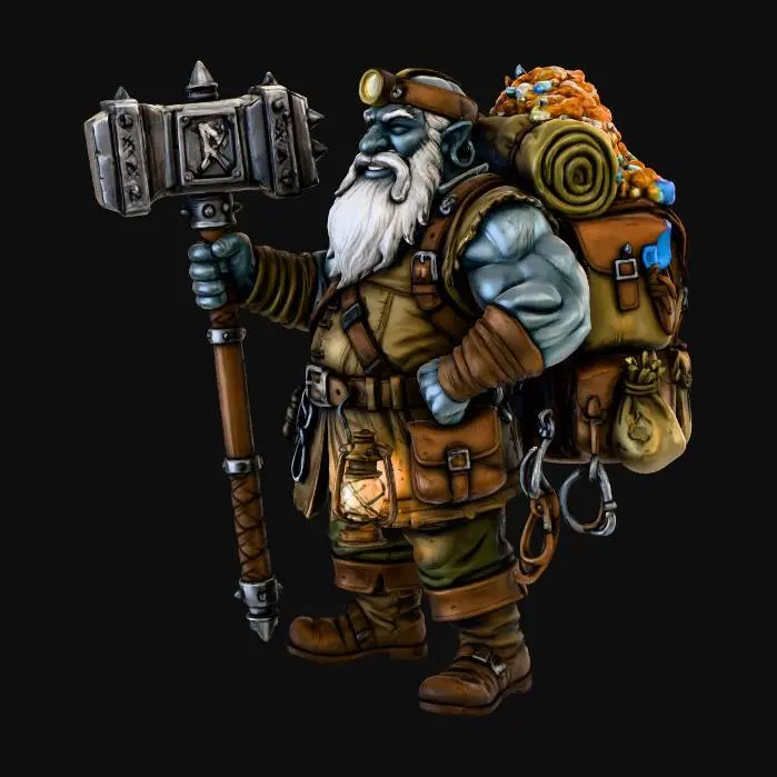 3D model for Duergar Dwarf Miner B #thanksgiving#