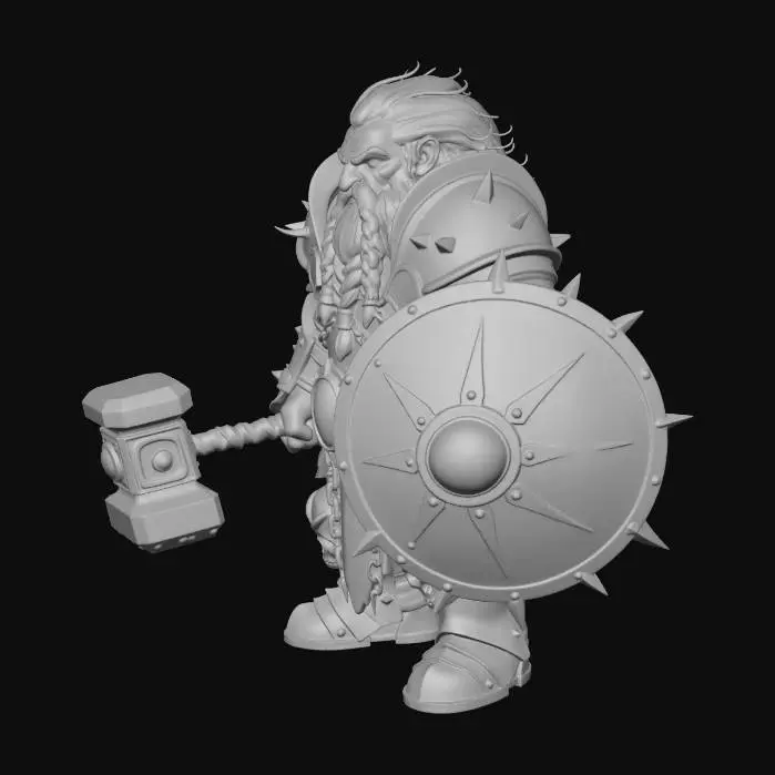 3D model for Ironbound Dwarf Cleric
