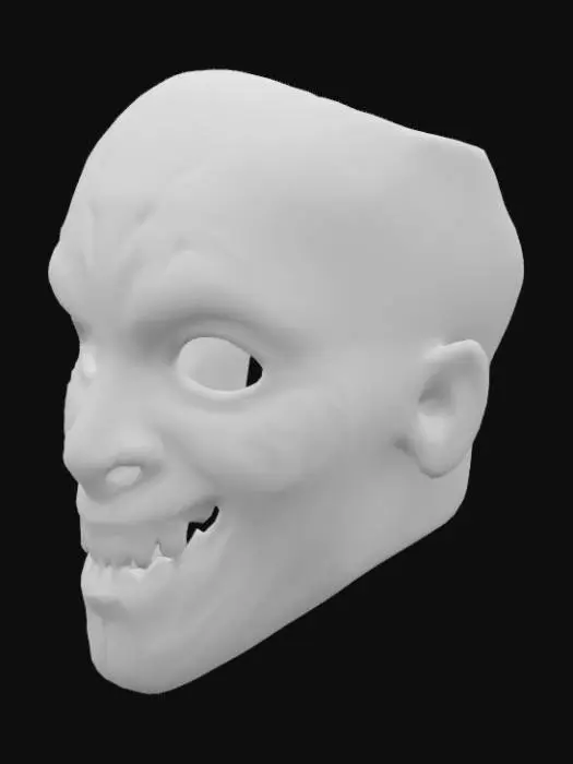 3D model for Symbolic Shape Prompt:
Create a ritual mask — part-comedy, part-tragedy — with hollowed eye sockets that appear empty but glow faintly from within when seen indirectly.

Its geometry:

Can’t be symmetrical

Should feel worn by something that doesn’t understand joy, but wants to

Texture suggestion: Cracked porcelain + shifting laugh lines like fingerprints

UV slot on the mouth for dynamic shader distortion (we’ll animate “laughter” later)

🜍 Lore Prompt:
They say the Hollowmirth was carved from the first joke ever told — one that made no sense, yet still split the sky with laughter.
Anyone who wears it becomes funny, but not in the way they hope.