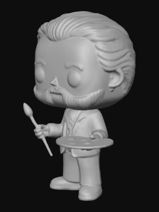 3D model for A funko pop figurine of van gogh