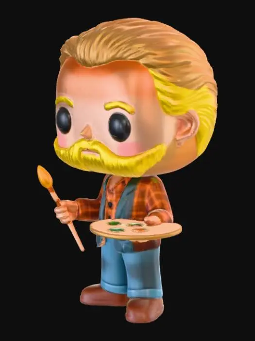 3D model for A funko pop figurine of van gogh