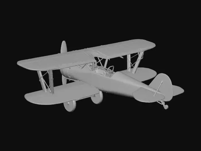 3D model for I need you to create a 3d model for blender into an .obj and it is a tiger moth plane i want it to be yellow with 2 seats one in the front and one in the back.