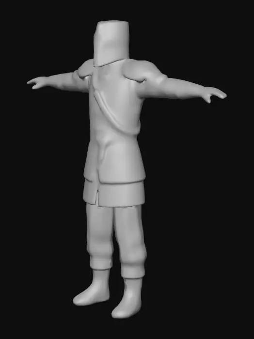 3D model for Knight in Armor Chess Pawn