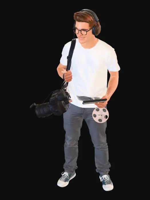 3D model for NESCESITO UN AVATAR QUE DESCRIBA A UNA EDITORA DE VIDEO  JOVEN INTELIGENTE, ESTILO REALISTA, ACTUALIZADA APRENDIZAJE CONTINUO