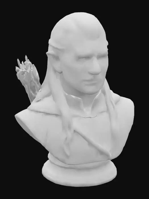 3D model for Elven Archer Bust