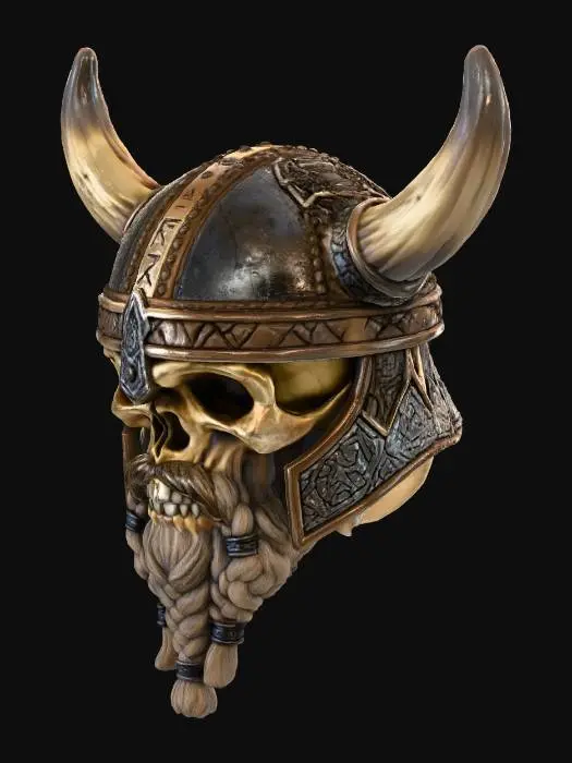 3D model for Transforme ma tête en tête viking tête de mort