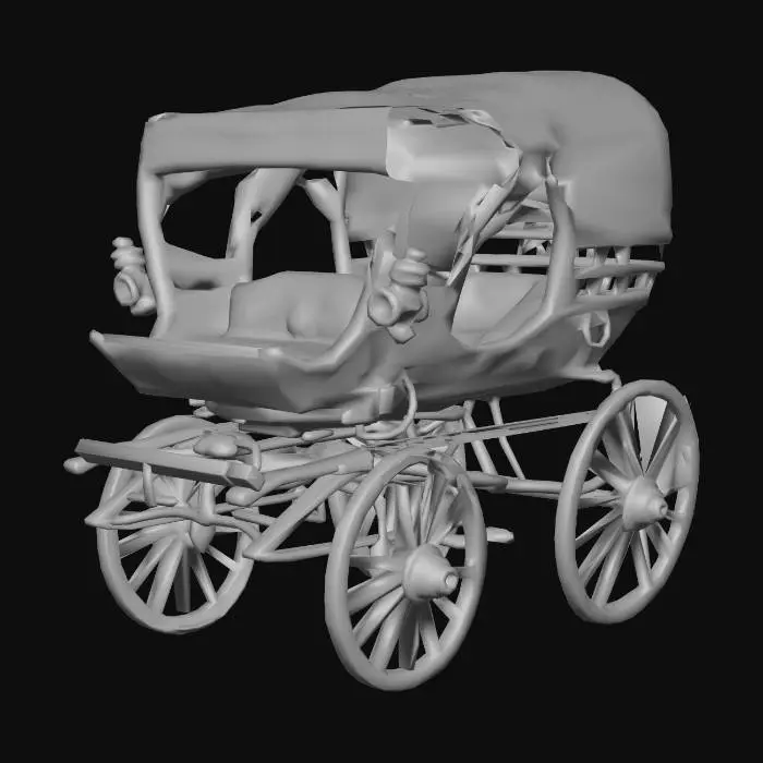 3D model for Vintage Carriage Display