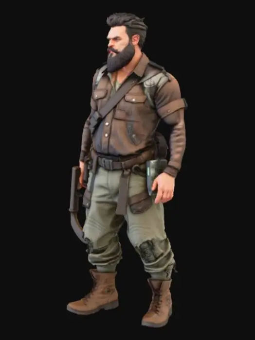 3D model for pesonnage styler pour u jeu de survie homme