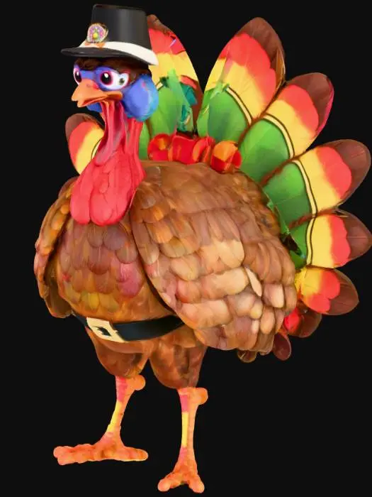 3D model for Festive Turkey, #Thanksgiving#