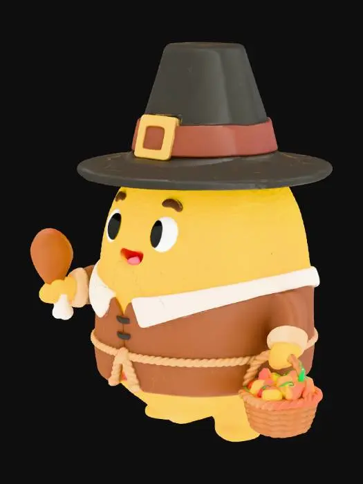 3D model for #thanksgiving#,Pilgrim Lemon Celebration