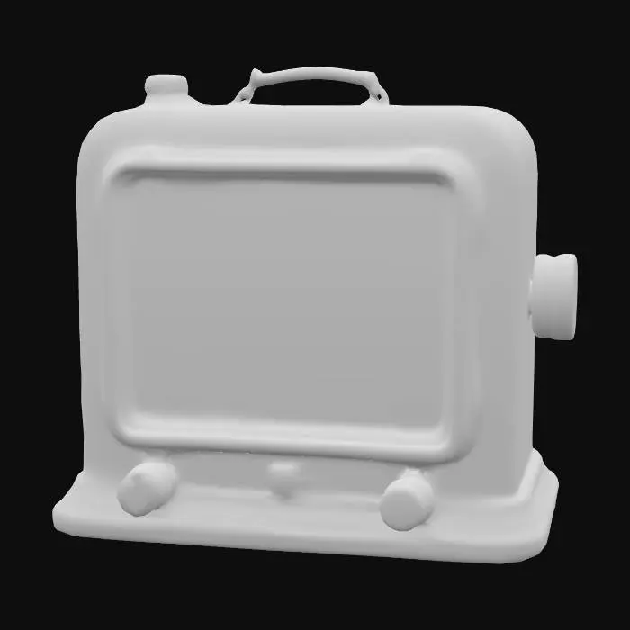 3D model for 1950 retro inspired by fallout games calendar with a screen instead of paper