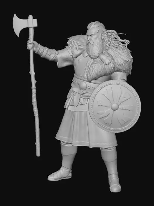 3D model for Viking Warrior on the Battlefield