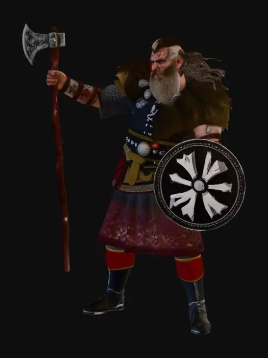 3D model for Viking Warrior on the Battlefield