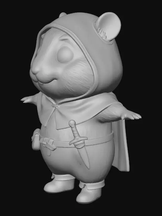 3D model for Hooded Hamster Adventurer