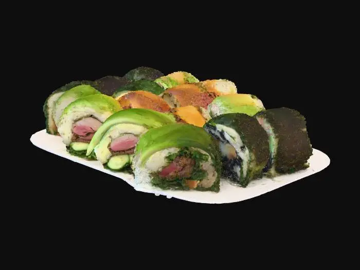 3D model for Sushi Delight, animated style