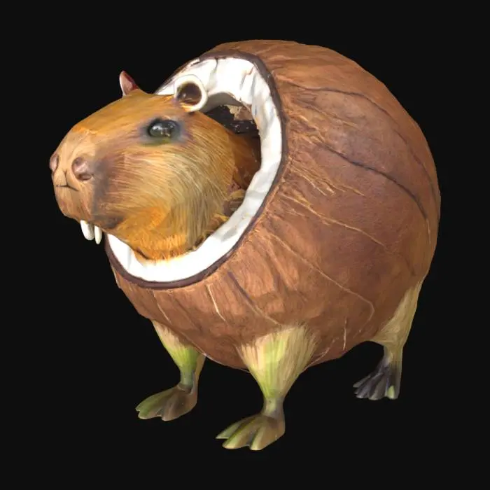 3D model for Coconut Capybara