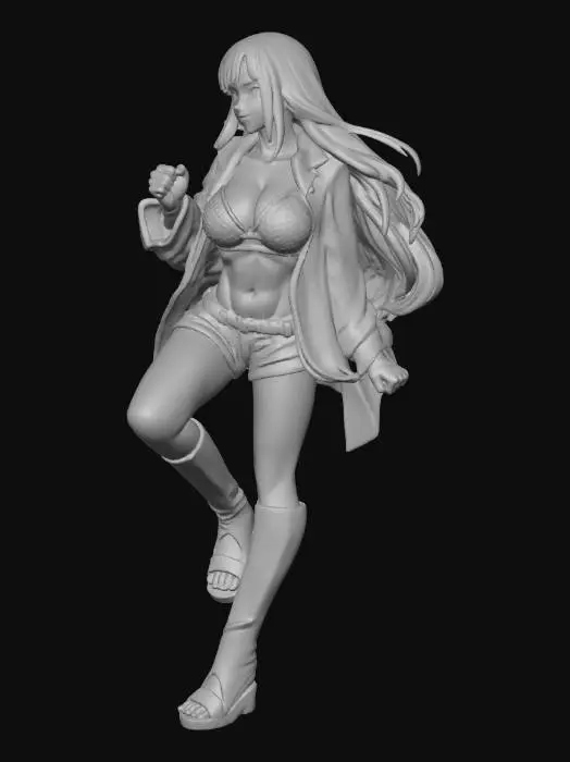 3D model for Anime Character in Casual Outfit